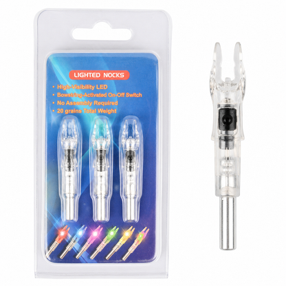 Automatic LED Lighted Arrow Nock for 6.2mm Inner Diameter Arrow Shafts