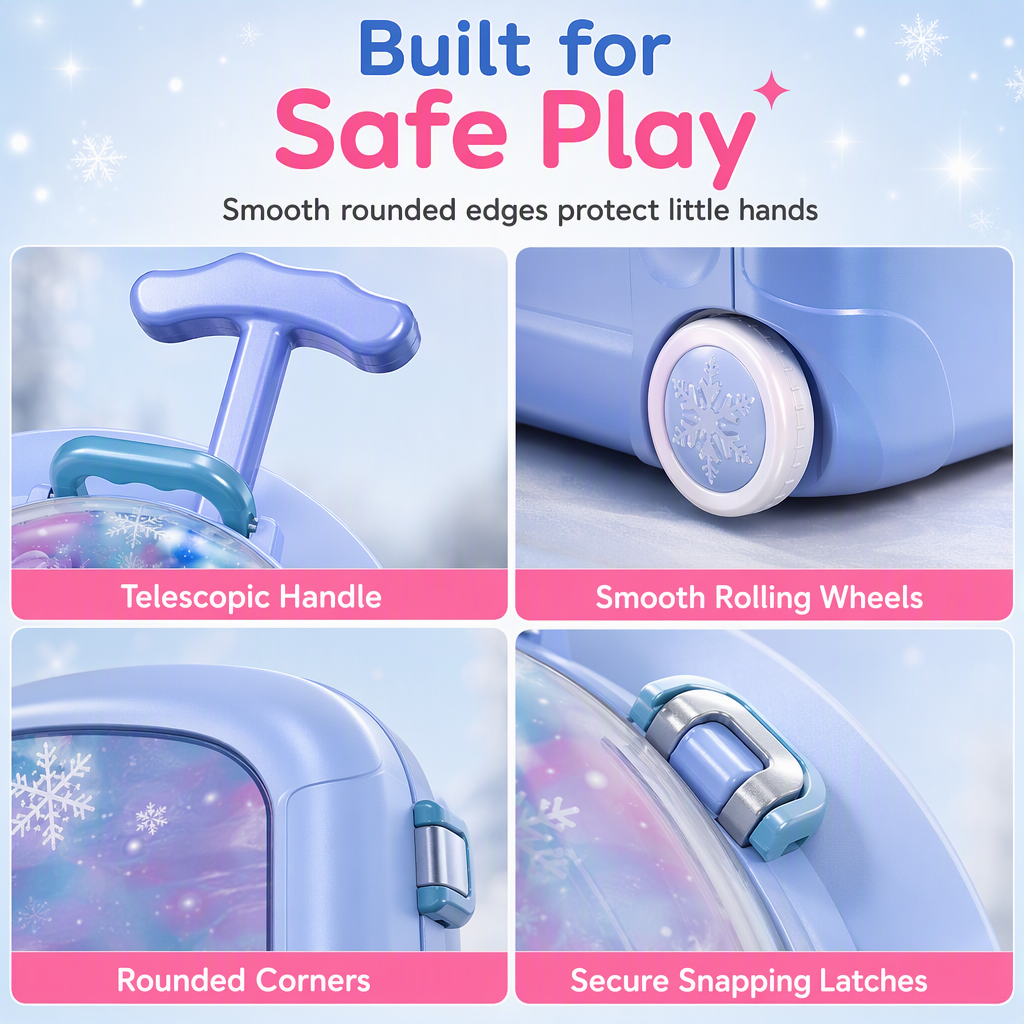 Girls Vanity Toy Set with Dolls and Beauty Accessories