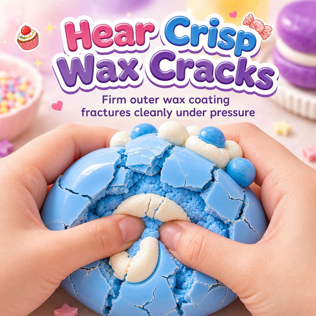 ✨ DIY Crunchy Wax Squeeze Toy Kit – ASMR Stress Relief Craft Set – Viral ASMR Auditory & Tactile Euphoria, Ultra-Elastic Non-Sticky Soft Clay, Quick-Setting Specialty Crispy Wax & Complete All-In-One Crafting Studio – 4 Simple Steps 🧁