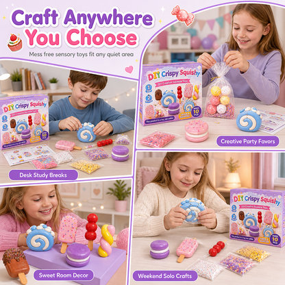 ✨ DIY Crunchy Wax Squeeze Toy Kit – ASMR Stress Relief Craft Set – Viral ASMR Auditory & Tactile Euphoria, Ultra-Elastic Non-Sticky Soft Clay, Quick-Setting Specialty Crispy Wax & Complete All-In-One Crafting Studio – 4 Simple Steps 🧁