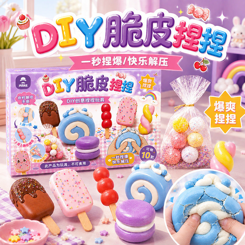 ✨ DIY Crunchy Wax Squeeze Toy Kit – ASMR Stress Relief Craft Set – Viral ASMR Auditory & Tactile Euphoria, Ultra-Elastic Non-Sticky Soft Clay, Quick-Setting Specialty Crispy Wax & Complete All-In-One Crafting Studio – 4 Simple Steps 🧁