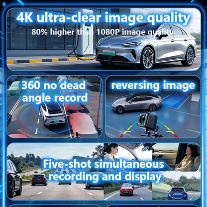 📹 50% OFF NOW! 🚗 Five-Lens Dash Cam – 360° Panoramic Coverage, 1080P, Infrared Night Vision & 24H Parking Monitor – Smart WiFi App 📱