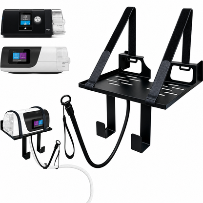 🏠 CPAP Bedside Organizer & Wall Mount Shelf | Secure, Space-Saving Storage