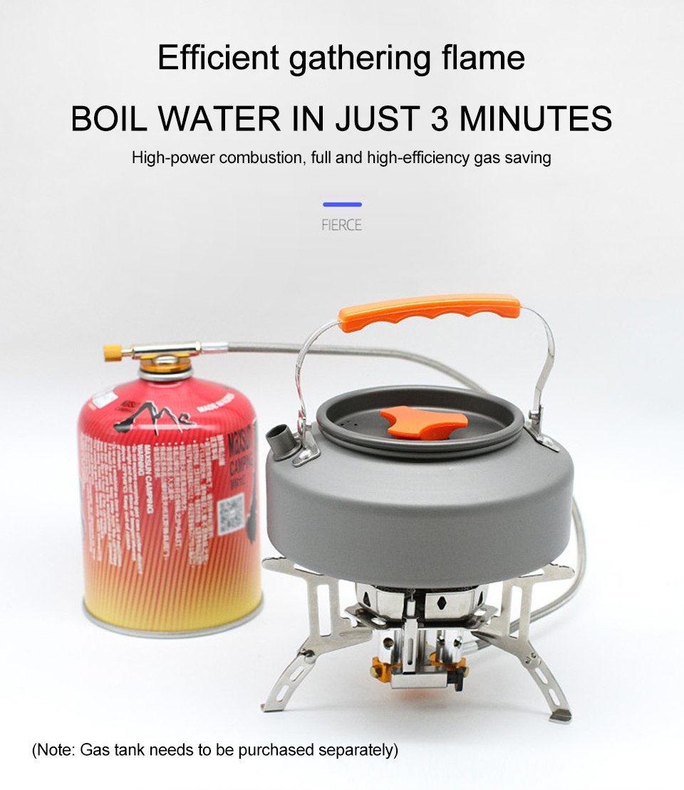 ⏰Camping Gas Burner – 5800W, Piezo Ignition, Windproof 🔥
