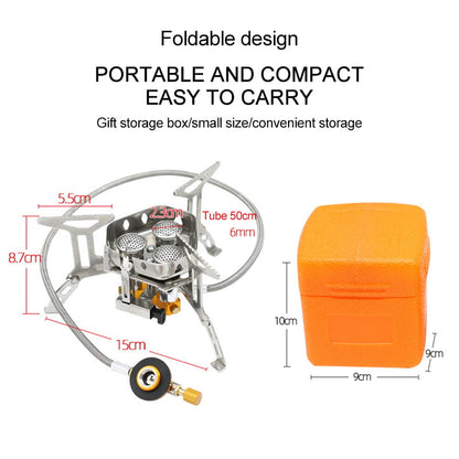 ⏰Camping Gas Burner – 5800W, Piezo Ignition, Windproof 🔥
