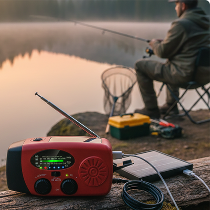 ⚡ Multifunctional Solar Emergency Radio – Self-charging, Alert-ready, Compact ✨