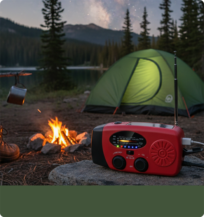 ⚡ Multifunctional Solar Emergency Radio – Self-charging, Alert-ready, Compact ✨