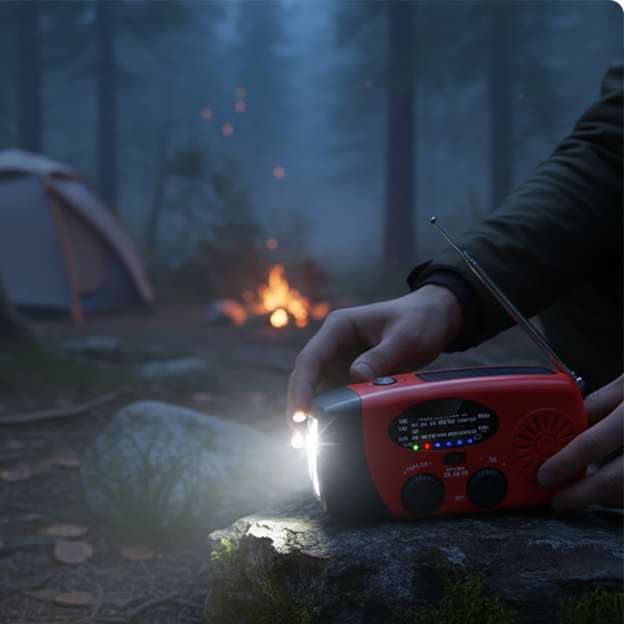 ⚡ Multifunctional Solar Emergency Radio – Self-charging, Alert-ready, Compact ✨